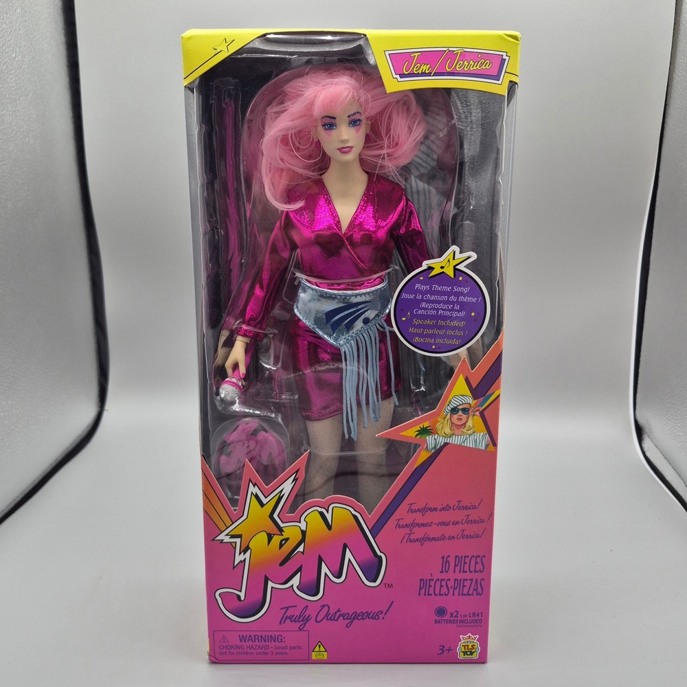 The Loyal Subjects Jem and The Holograms Jem Jerrica 16 Piece Doll Plays Music